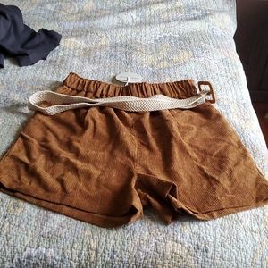 Corduroy high waisted mom shorts